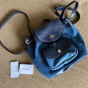 COACH Pennie Backpack 22 in Denim